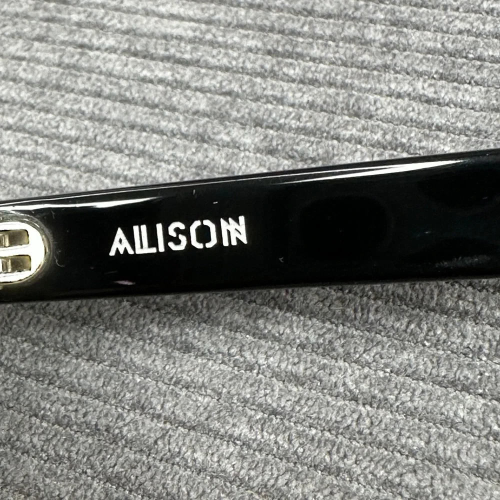 IVI Allison Black Y2K Sunglasses Brown Lens Handmade in Japan 091670-910‎ 53mm